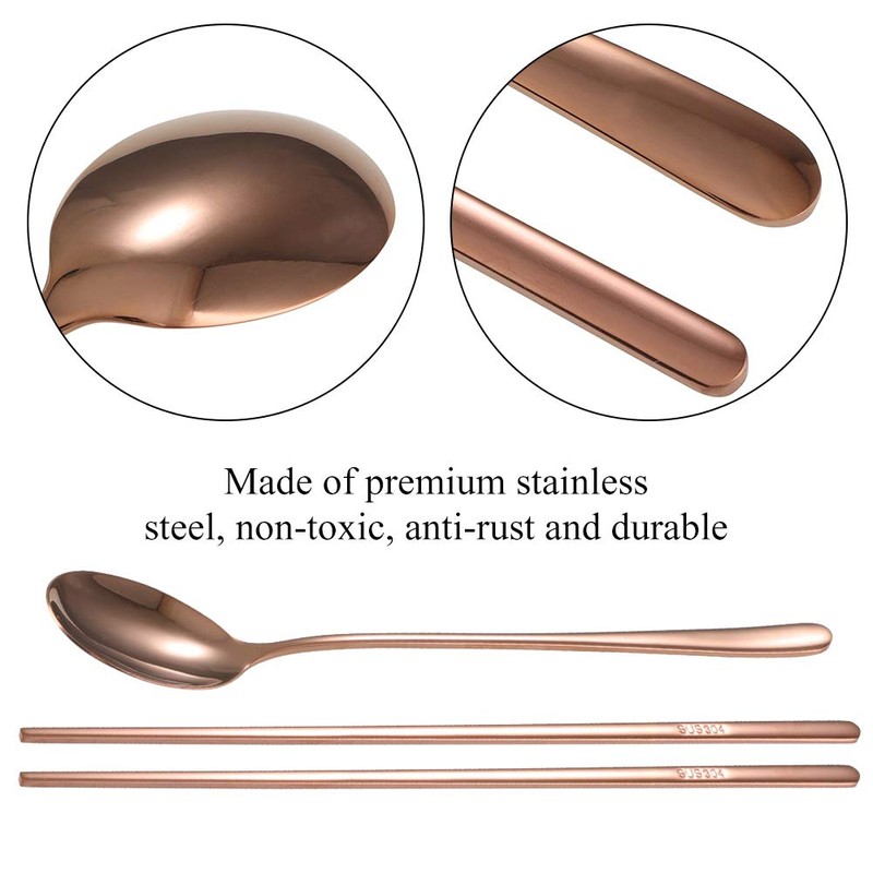 MOONMN Set of 2 Stainless Steel Spoons Pink
