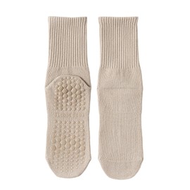 AIGOHOM Yoga-Socken mit halber Wade aus Baumwolle, atmungsaktiv, Pilates-Socken, wadenhoch, Trainingssocken für Sport, rutschfest, für Pilates, Yoga, Tanz, Fitness, Gymnastik