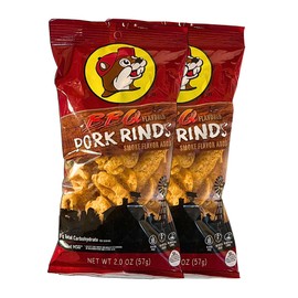 Pop SNAX Bucee Pork Rinds, BBQ, Keto Friendly, BBQ Flavor, 4 Oz (2 Bags)