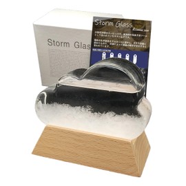 TumugiMart Storm Glass, Cloud Stormglass, Science Object, Rain or Shine, Weather Forecast, Glass, Clouds, Stylish, Interior (Gift)