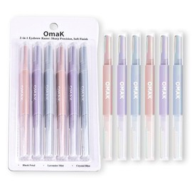 Double-Ended Face Razor for Women – Eyebrow Trimmer & Dermaplaning Tool, Facial Hair Remover & Exfoliator – 6 Razors = 12 Blades Stainless Steel Pack for Smooth, Glowing Skin