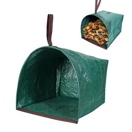 Riisoyu Gartenabfallsack, 150L Gartensack mit Griffen Gartenabfallsack Stabil Laubsack Faltbar robust Korrosionsbeständig aus Polypropylen-Gewebe für Laubabfall, Gartenabfälle und Grünschnitt