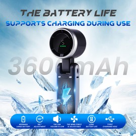 NDSyyD Foldable and Portable Handheld Fan with TYPE - C Fast Charging, 3600mAh Battery, 5 - Speed Settings, Lanyard Included, Enjoy 6 - Hour Cooling