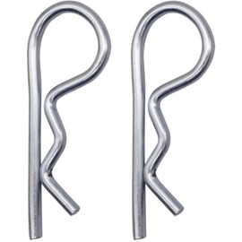 SKIR'CO (Pack of 2) 6mm Galvanised Steel Spring Cotter Pins R Clips R Shaped Spring Cotter Pin