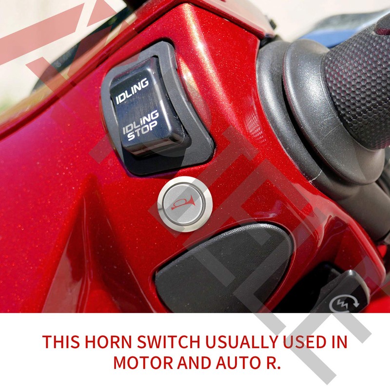 APIELE 19mm 12V Momentary Speaker Horn Push Button Toggle Switch