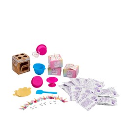 Goliath Tasty Tinies Bake Shop | Unicorn Bakery Party Pack | Red Velvet Cake Mix & Cream Cheese Flavor Frosting | Mix, Bake & Decorate 6 Real Mini Cakes | Includes Mini Tools & Ingredients | Ages 6+