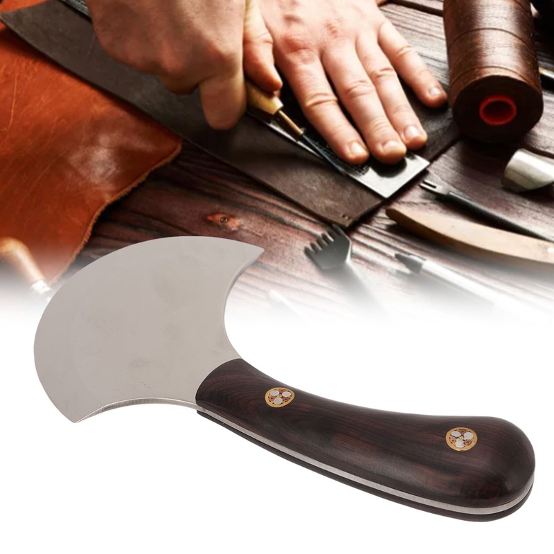 Leather Round Knife DIY One Piece Grinding Powder Steel Incisive
