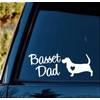 Basset Hound Dad Decal Sticker for Car Window BG 673A