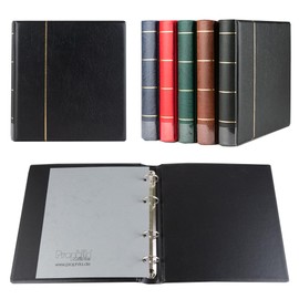 Prophila Collection Album A5 Standard-Ringbinder für Münzen Banknoten Postkarten ETB (schwarz)