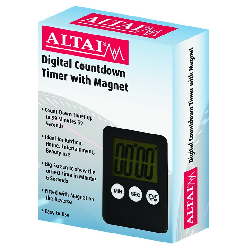 Altai Large Display Digital Countdown Timer with Magnet, with an