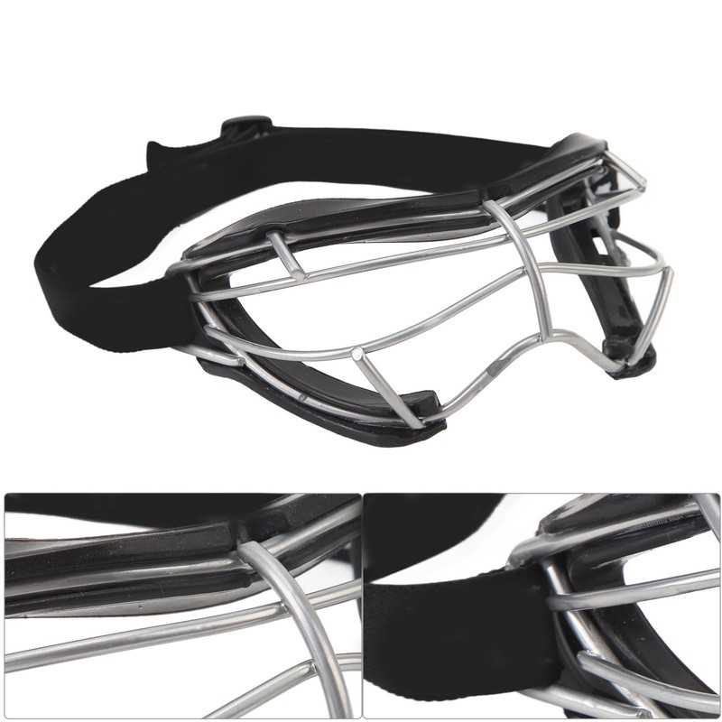 Lacrosse Goggles Silicone Ferroalloy Ergonomic Design Anti Slip Texture Hockey