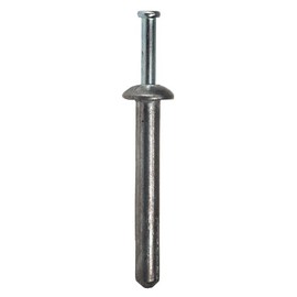 Powers Fastening Innovations 02858 1/4-Inch by 1-Inch Mushroom Head Zamac Nailing with Stainless Steel Nail , 100 Per Box