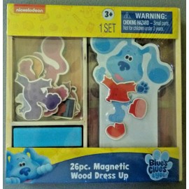 TCG Toys Blue's Clues Magnetic Wood Dress-Up set 26 pcs Nickelodeon 2021 storage tray