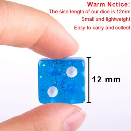 SIQUK Set of 100 Dice 12 mm 6-Sided Colourful Dice for Tenzi Casino Dice Games Table Games, 10 Translucent Colours