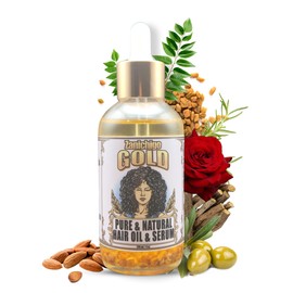 Zanichigo Gold Hair Oil – Fenugreek Strengthening Serum for Dry, Damaged, Frizzy & Coarse Hair | Anti-Hair Fall Sulfate-Free Hair Growth Oil Treatment | Scent-Free All-Natural | 4 Ounce