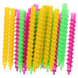 ZONADAH Spiral Perm 15cm Colorful Plastic Hairdressing Styling Curlers Perm Curlers Salon Tools for Women and Girls 20pcs