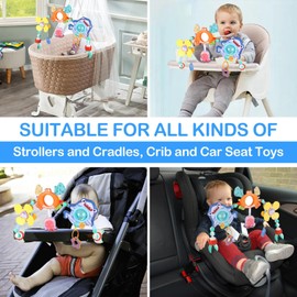 Gaethra Pram Toy for Play Arch Baby Motor Skills Toy, Babies Play Arch for Baby Bed Toy and Baby Seat Toy, Baby Toy 0-12 Months, Baby Gift Boy Girl