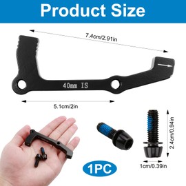 TIANXUAN Disc Brake Adapter for Mountain Bike Post Side Mount Adapters for 180/203 mm Disc Brake Rotor Front Rear Mounting Modification Bracket Aluminum Alloy Black Industrial