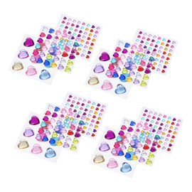 DIYEAH 12 Piezas Diamantes De Imitación Pegatinas Pequeño Corazón Día De San Valentín Etiqueta Engomada Del Clavo 3D Gemas De La Cara Acrílico