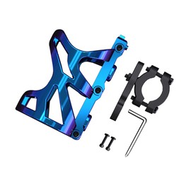 Riloer ABS Handlebar Water Cup Holder for Motorcycle Bicycle Electric Vehicle, Dustproof Shockproof Waterproof Handlebar Drink Bottle Cup Holder, Black/Blue