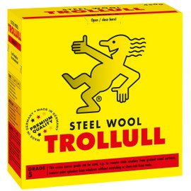 TROLLULL Steel Wool | Wire Wool 450g coarse 5 removes debris after stripping wood, paint splashes from glass, rust from tools