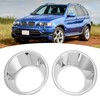 2pcs Car Front Fog Light Lamp Cover Trim Ring ABS