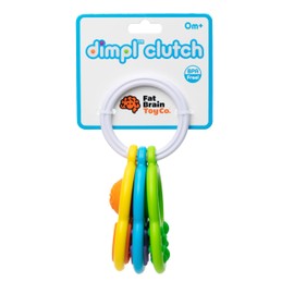 Fat Brain Toys FA348-1 Fat Brain Toys Dimple Clutch Baby Toy Teether Fidget Toy Authentic Yellow Blue Lime Green
