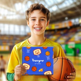 HAPPYPOP Gifts for Basketball Players Lovers - Gifts for Kids Boys Who Love Basketball, Boys Kids Sports Socks, Stocking Stuffers