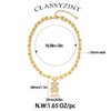 CLASSYZINT Gold Bear Pendant Necklace U Link Chunky Chain Necklace