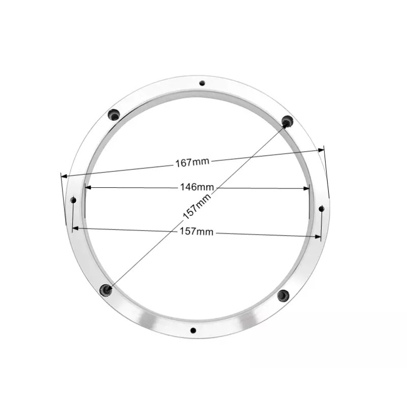 Unbranded 6.5 Inch Aluminum Speaker Ring Spacers Mounting Adapter Rings