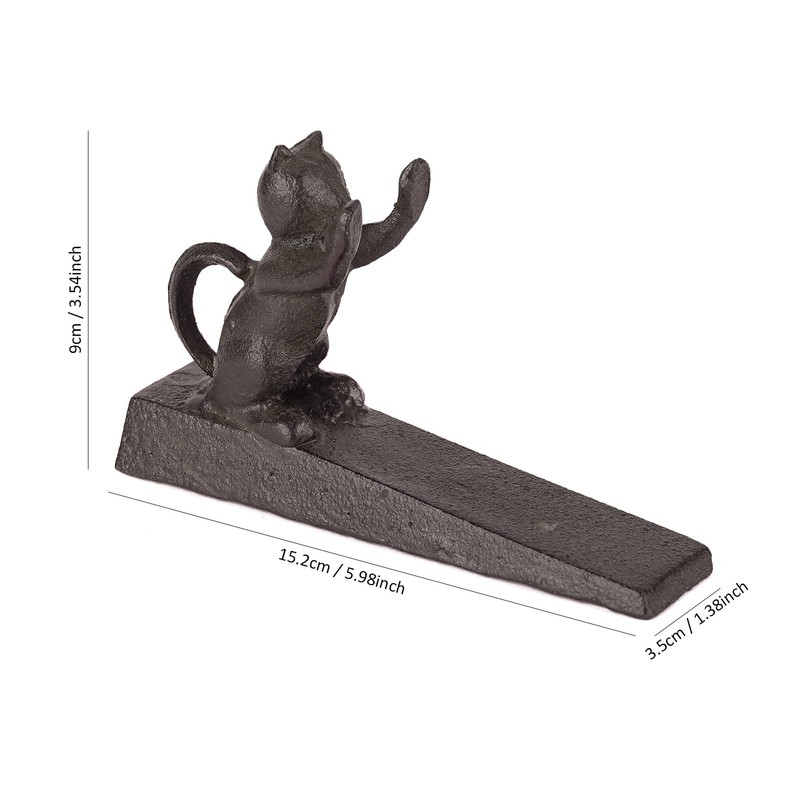 YukaBa Home Locomotion Stretching Cat Door Stopper, Black (Cat B-1
