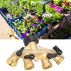 G3/4 4‑Way Water Hose Splitter Garden Hose Adapter Watering Connector