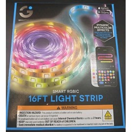 Smart Gear 16 ft Strip Lights, RGBIC Smart Light with Remote 150 LEDs - New