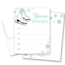 MyExpression.com 24 Ice Skating Fill in Invitations
