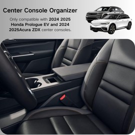 LBNCOBAG 2PCS Center Console Organizer for 2024 2025 Honda Prologue EV and 2024 2025 Acura ZDX Accessories, Floor Lower Center Console Organizer Tray Interior Armrest Insert Storage Box