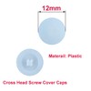 Qrity 50PCS White Screw Cover Caps, Diameter 12MM Plastic Cross