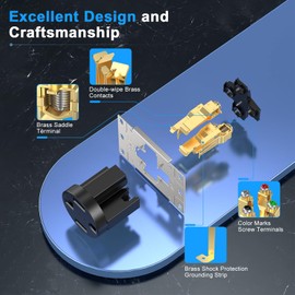 30A Dryer Outlet NEMA 14-30 Receptacle 125/250V Flush Mount Socket Industrial Grade Grounding for Power Panel Box RVs EVs Generators Welding Machines ETL Listed