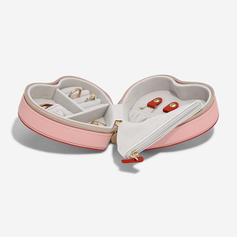 Stackers Pink Heart Travel Jewellery Box