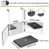 GLDDAO Three Way Mirror for Braiding Hair LED Lighted Trifold