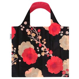 allydrew Foldable Reusable Shopping Bags, Blossoms Dark