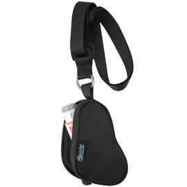 Beautyflier Asthma Inhaler Case Lanyard Holder Keychain Travel Handy Mini Bag for Adults and Kids, Does Not Include Inhaler (Black)