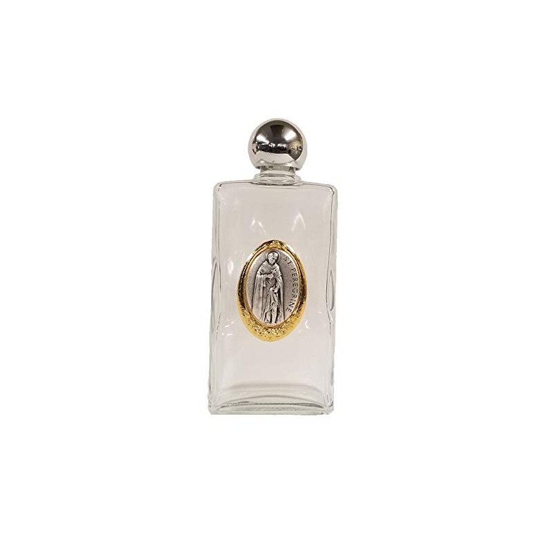 St. Peregrine Glass Holy Water Bottles, 8oz, 5", Made in