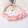 Baby Girls Delicate Chiffon Flowers Crown Headbands Soft Elastic Lace