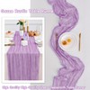 Xikesoft 10 Pack Lavender Table Runner 120 Inch Cheesecloth Table