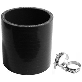 YSIL 3" Reducer Coupler Silicone Hose 3" Length 4-Ply Reinforced Straight Turbo Intercooler Intake Pipe with T-Bolt Clamps 5MM Thickness