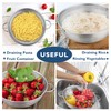 Stainless Steel Colander 22cm, Herogo Metal Kitchen Colanders with Handle,