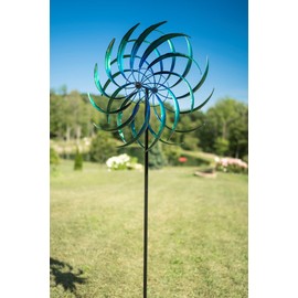 Marshall Home and Garden Caribbean Grande Windswept Wind Spinner Blue and Green 95inch H