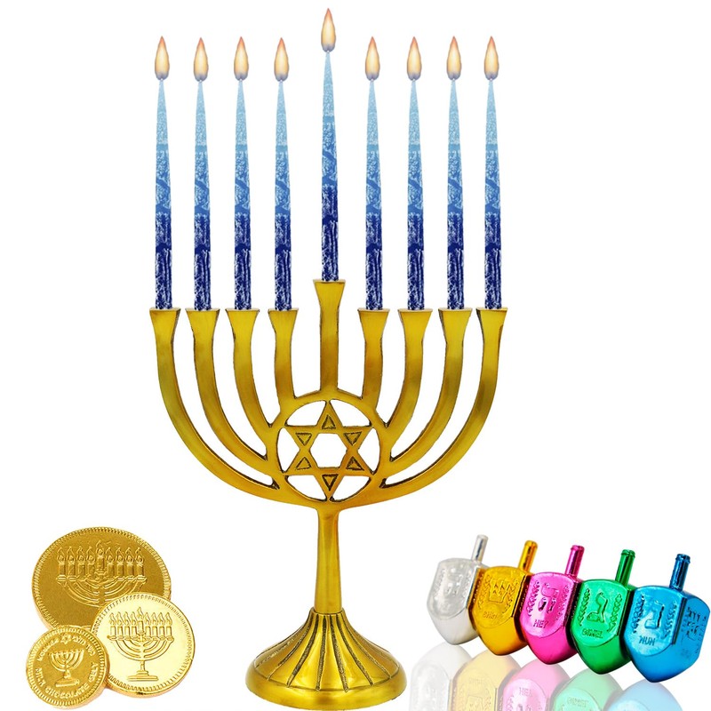 The Dreidel Company 2-Pack 1-Hour Burn Time Dripless Hanukkah Candles