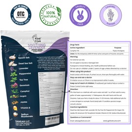 FOOT CURE Soothing Lavender Foot Spa with Epsom Salt Bath Soak – Pedicure Foot Soak Tub & Feet Massager Spa – Relaxing Scrubber & Dead Skin Remover – Ionic Foot Bath Detox for Feet Care (Pack of 1)