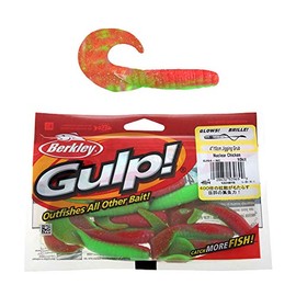 Berkley Gulp 4'' Jigging Grub Soft Bait Nuclear Chicken